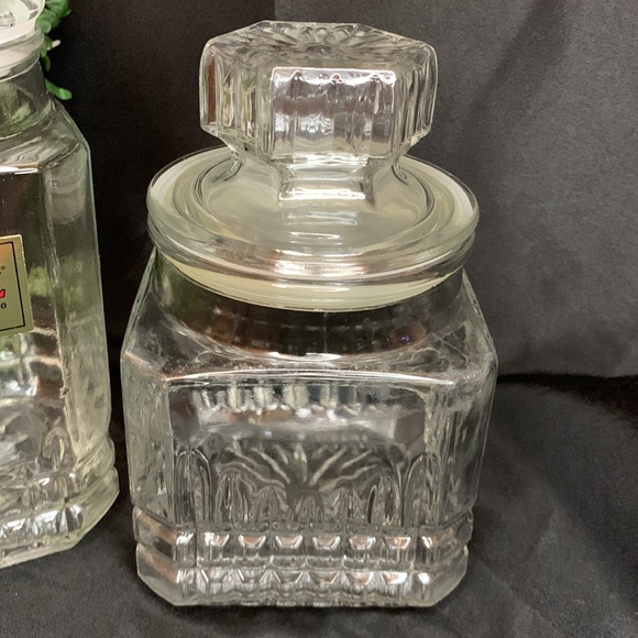 Set of 2 Koeze large and small clear glass canisters - Picture 4 of 9